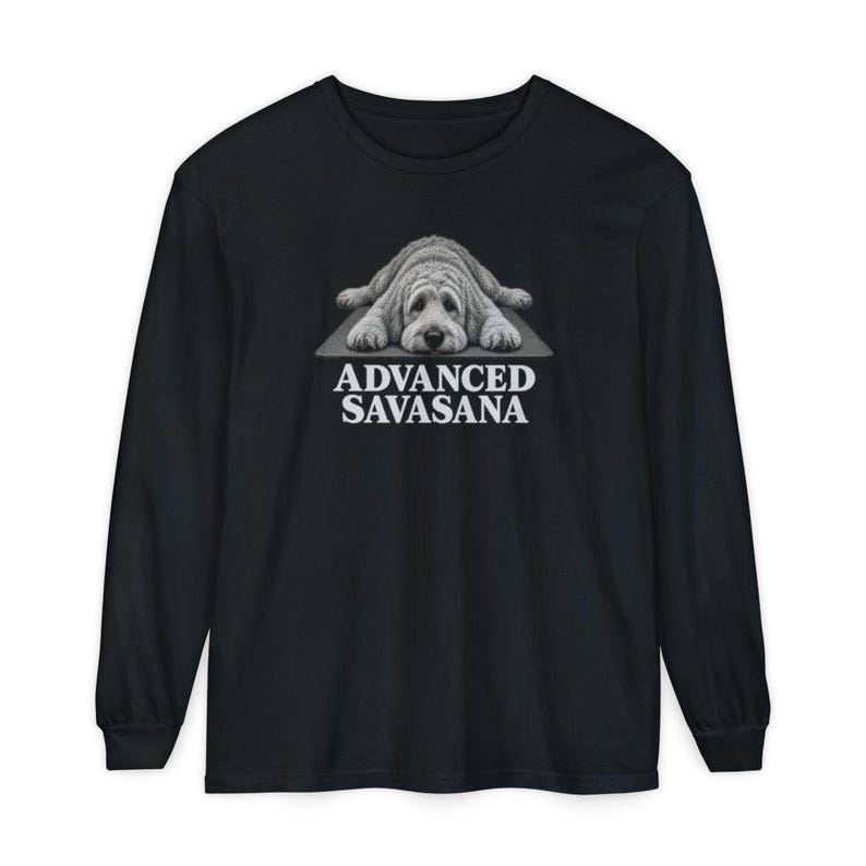 Goldendoodle Shirt, Yoga Lover Gift, Advanced Savasana Tee, Dog Mom Gift, Funny Workout Shirt, Meditation Humor bild 13