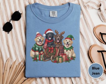 Christmas Dog Shirt, Labrador Christmas Gift, Black Lab Christmas Sweatshirt, Chocolate Lab Lover Shirt, Yellow Lab Holiday Tee