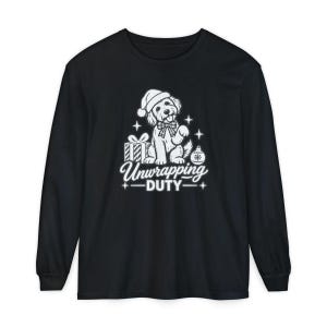 Christmas Goldendoodle Shirt, Goldendoodle Christmas Gift, Dog Mom Holiday Tee, Unwrapping Duty Sweatshirt, Doodle Lover Present image 13