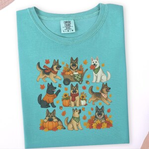 German Shepherd Fall Shirt, Autumn Dog Mom Gift, Cozy Season Sweatshirt, Puppy Lover Tee image 5