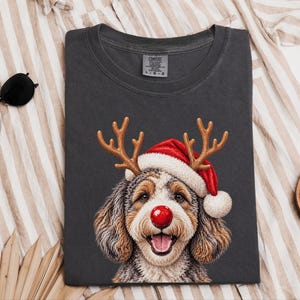 Aussiedoodle Christmas Shirt, Holiday Pet Gift, Christmas Dog Mom Sweatshirt, Festive Dog Tee, Aussiedoodle Lover Shirt image 4