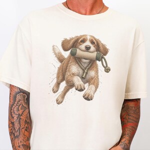 Cavapoo Shirt, Cavapoo Mom Gift, Vintage Hunting Dog Tee, Dog Training Shirt, Sporting Dog Art, Cavapoo Owner Gift image 7