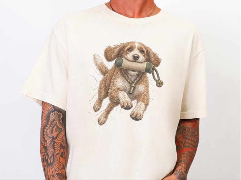 Cavapoo Shirt, Cavapoo Mom Gift, Vintage Hunting Dog Tee, Dog Training Shirt, Sporting Dog Art, Cavapoo Owner Gift image 7