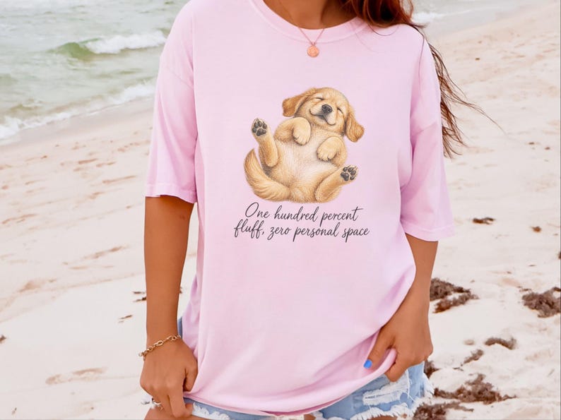 Golden Retriever Shirt, Funny Dog Mom Gift, Golden Retriever Mom, Dog Humor Tee, Cute Puppy Graphic Tee, Golden Dog Shirt image 2