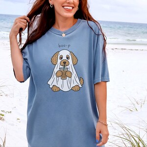 Goldendoodle Halloween Shirt, Ghost Dog Tee, Spooky Puppy Shirt, Dog Lover Gift, Boo P T Shirt image 6