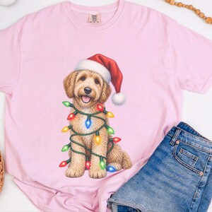 Christmas Goldendoodle Shirt, Goldendoodle Mom Gift, Holiday Dog Sweater, Doodle Christmas Tee, Goldendoodle Lover Gift image 5