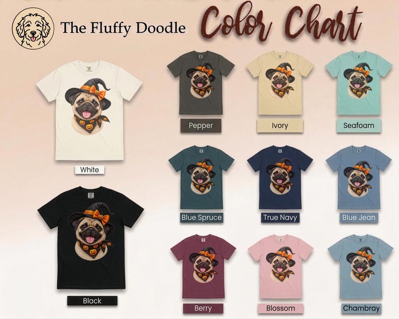 Halloween Pug Shirt, Pug Mom Gift, Witch Dog Tee, Spooky Dog Owner Gift, Dog Lover Halloween Gift image 13