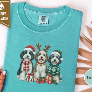 Sheepadoodle Christmas Sweatshirt, Christmas Pet Shirt, Sheepadoodle Gift, Christmas Dogs Shirt, Dog Lover Christmas Gift, Puppy Sweatshirt image 6