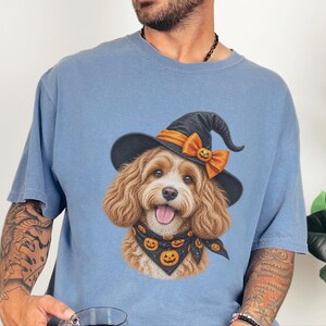 Halloween Cavapoo Shirt, Cavapoo Mom Gift, Halloween Dog Mom, Spooky Dog Tee, Doodle Mom Gift, Cavapoo Owner Gift image 2