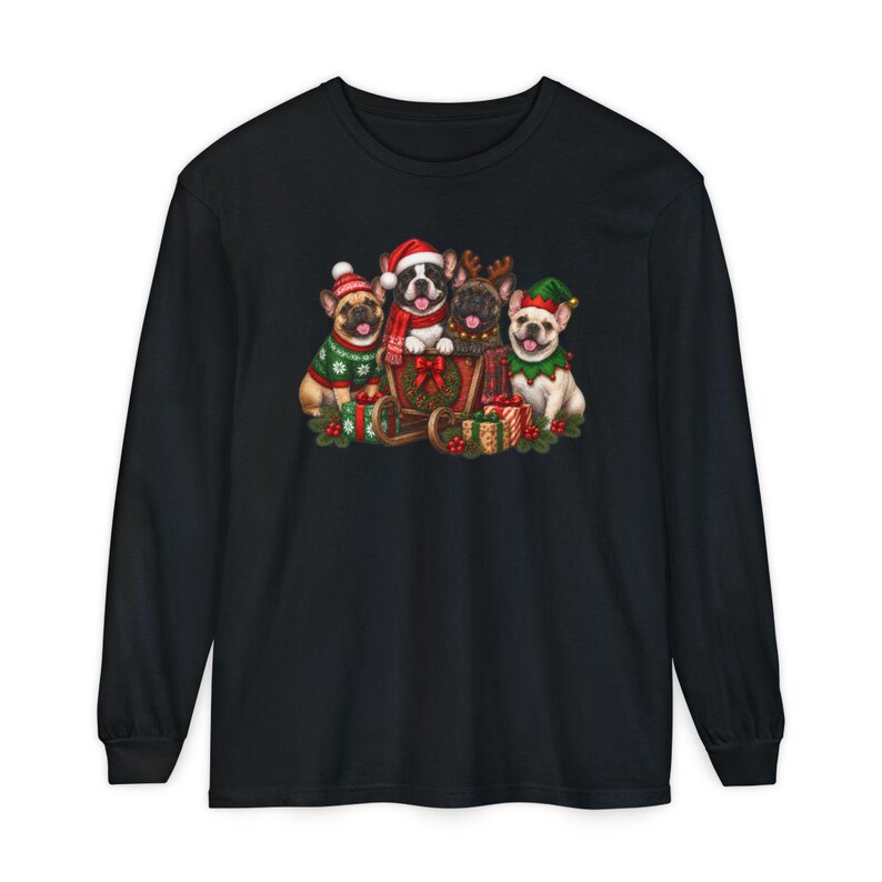 Frenchie Christmas Shirt, French Bulldog Christmas Shirt, Dog Christmas Shirt, Frenchie Mom Shirt, French Bulldog Gift, Dog Lover Shirt image 13