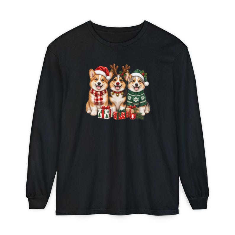 Corgi Christmas Shirt, Christmas Corgi Gift, Holiday Dog Lover Tee, Corgi Mom Shirt, Festive Puppy Sweatshirt, Corgi Dad Gift image 13