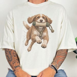 Cavapoo Shirt, Cavapoo Mom Gift, Vintage Hunting Dog Tee, Dog Training Shirt, Sporting Dog Art, Cavapoo Owner Gift image 5