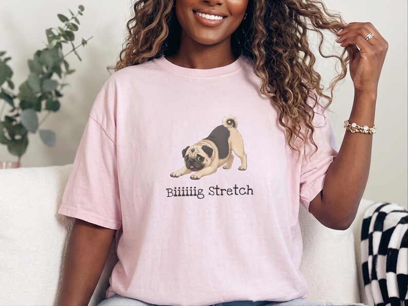 Comfort Colors Funny Pug Tee Biiiiig Stretch, Kawaii Dog Shirt, Fawn Pug Owner Gift, Pet Parent Present, Gifts for Dog Moms and Dads image 10