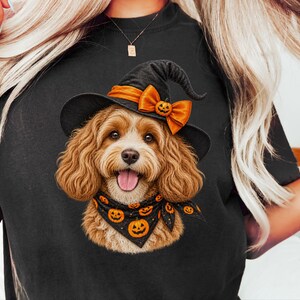 Halloween Cavapoo Shirt, Cavapoo Mom Gift, Halloween Dog Mom, Spooky Dog Tee, Doodle Mom Gift, Cavapoo Owner Gift image 5