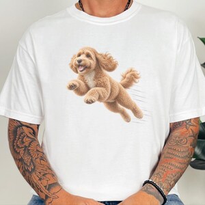 Cockapoo Shirt, Cockapoo Mom Gift, Running Dog Tee, Doodle Lover Shirt, Fast Dog Apparel, Pet Owner Gift image 7