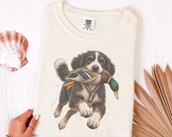 Bernedoodle Hunting Shirt, Waterfowl Hunter Gift, Duck Hunting Shirt, Sporting Dog Tee, Bernedoodle Owner Gift