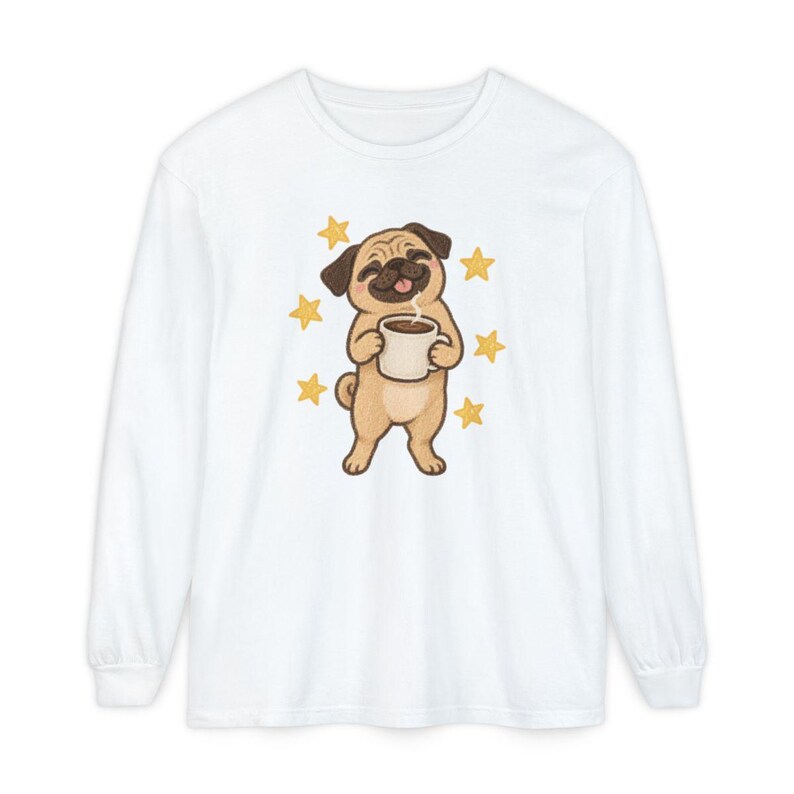 Pug Coffee Shirt, Pug Lover Gift, Coffee Lover Graphic Tee, Funny Pug T Shirt, Dog Owner Gift, Pug Mom Shirt Bild 14