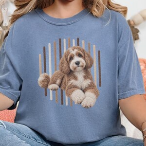Cockapoo T Shirt, Cockapoo Dog Lover Gift, Brown Poodle Mix Tee, Dog Owner Shirt, Puppy Art Shirt image 8