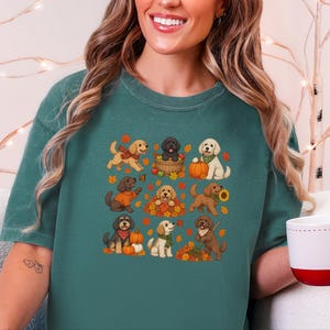 Cockapoo Fall Shirt, Pumpkin Dog Gift, Autumn Puppy Tee, Doodle Dog Lover Shirt, Fall Pet Owner Shirt image 9