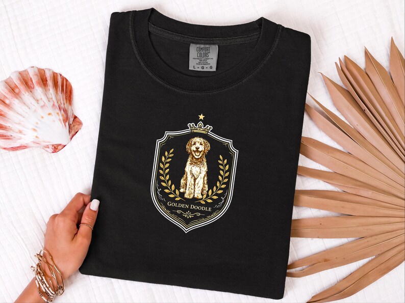 Comfort Colors Doodle Dog Gift, Curly Dog Mom Tee, Goldendoodle Dad Vintage Dog Graphic, Funny Pet Lover Animal Person Shirt, 90s Animal Tee image 6
