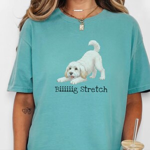 Comfort Colors Maltipoo Mom Shirt Biiiiig Stretch, Funny Dog Lover Gift, Playful Puppy Doodle Parent Tee, Cute White Maltese Poodle Animal image 7