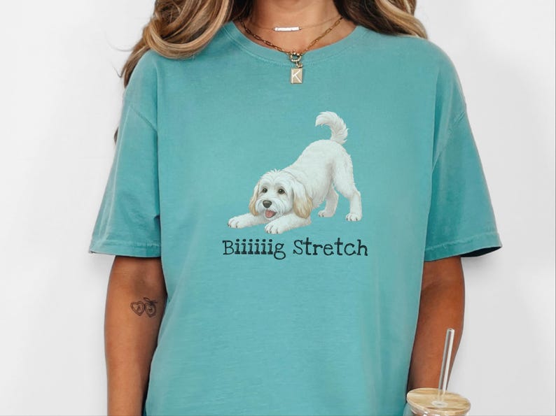 Comfort Colors Maltipoo Mom Shirt Biiiiig Stretch, Funny Dog Lover Gift, Playful Puppy Doodle Parent Tee, Cute White Maltese Poodle Animal image 7