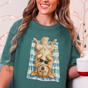 Golden Retriever Shirt, Golden Retriever Gift, Beach Vacation Tee, Summer Dog Shirt, Golden Retriever Mom, Coastal Dog Art, Vacation T Shirt image 10