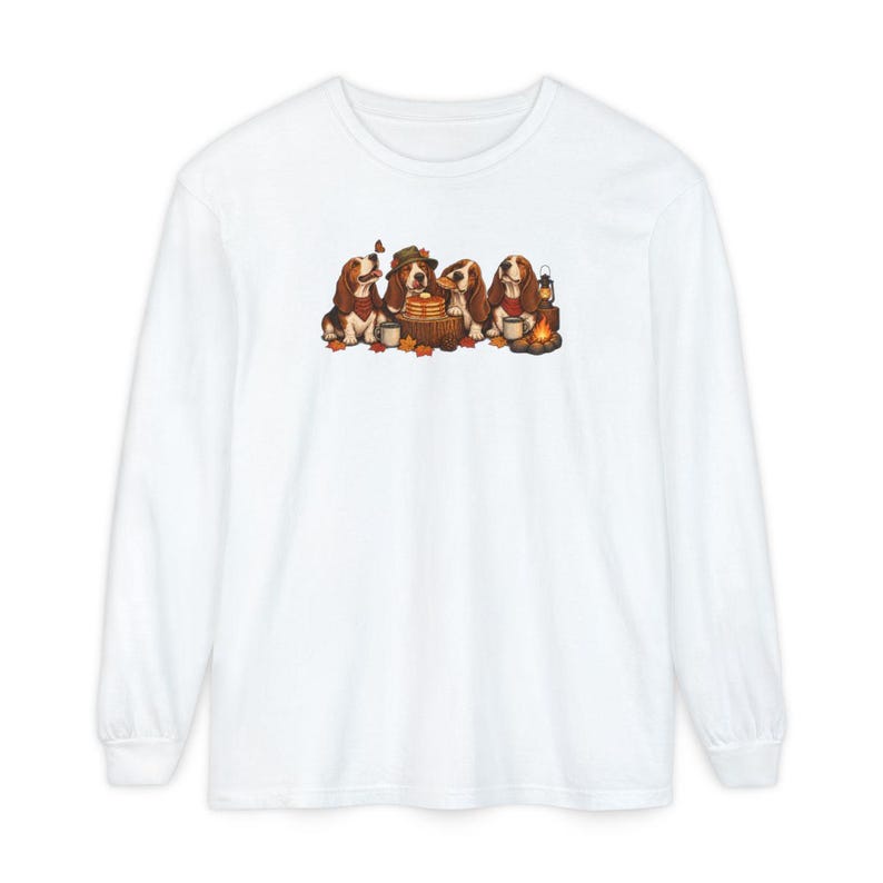 Basset Hound Shirt, Fall Camping Gift, Autumn Hound Dog Tee, Basset Hound Mom Sweatshirt, Camping Dog Lover Gift Bild 14