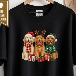 Golden Retriever Christmas Shirt, Golden Retriever Gift, Christmas Pet Art, Dog Christmas Sweatshirt, Golden Retriever Mom Shirt image 8