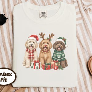 Christmas Goldendoodle Shirt, Goldendoodle Mom Gift, Festive Dog Sweatshirt, Doodle Christmas Tee, Holiday Pet Lover Gift image 8
