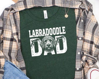 Labradoodle Dog Gift, Funny Labradoodle Dad Shirt, Personalized Pet Owner T-shirt, Vintage Dog Father Life Graphic Tee, Funny Dog Dad Shirt