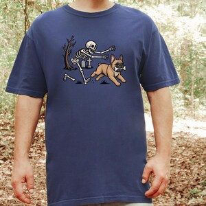 French Bulldog Halloween Shirt, Skeleton Dog Shirt, Funny Frenchie Gift, Spooky Pet Lover Tee, French Bulldog Mom Gift image 10