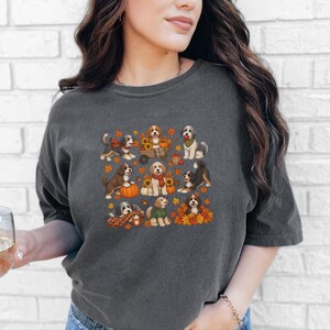 Aussiedoodle Fall Activities Shirt, Doodle Lover Gift, Autumn Puppy Tee, Golden Doodle Mom Sweatshirt, Cozy Fall Dog Lover Clothing image 4