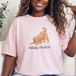 Comfort Colors Golden Retriever Biiiiiig Stretch Tee, Funny Dog Lover Pet Parent Gift, Puppy Mom Dad Owner, Stay Golden Enthusiast image 6