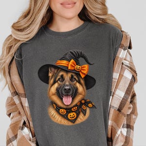 German Shepherd Halloween Shirt, Dog Mom Gift, Witch Dog Shirt, GSD Fall Tee, Spooky Dog Mom, Halloween Pet Lover image 10