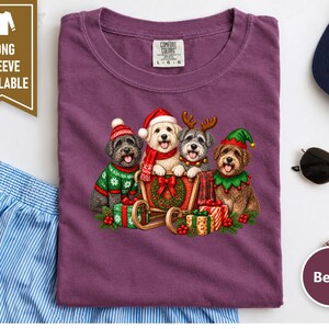 Schnoodle Christmas Shirt, Holiday Dog Lover Gift, Festive Puppy Sweatshirt, Christmas Dog Shirt image 9