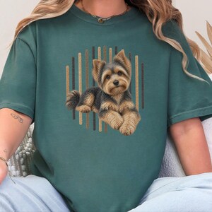 Yorkie Mom Shirt, Yorkie Lover Gift, Yorkshire Terrier Graphic Tee, Cute Puppy T Shirt, Dog Owner Present image 3