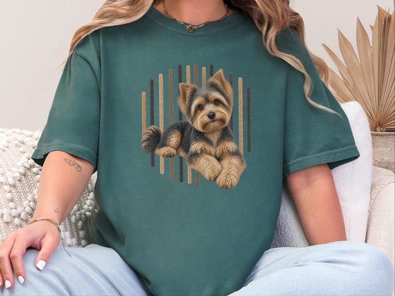 Yorkie Mom Shirt, Yorkie Lover Gift, Yorkshire Terrier Graphic Tee, Cute Puppy T Shirt, Dog Owner Present image 3