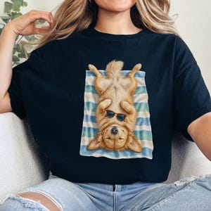 Golden Retriever Shirt, Golden Retriever Gift, Beach Vacation Tee, Summer Dog Shirt, Golden Retriever Mom, Coastal Dog Art, Vacation T Shirt image 8