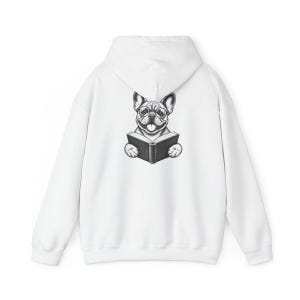 French Bulldog Reading Shirt, Bookish Dog Tee, Frenchie Mom Gift, Dog Lover Book Tee, Vintage French Bulldog Shirt image 12