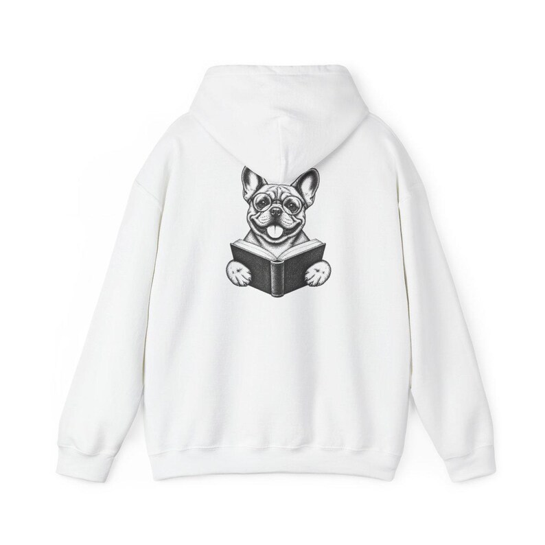 French Bulldog Reading Shirt, Bookish Dog Tee, Frenchie Mom Gift, Dog Lover Book Tee, Vintage French Bulldog Shirt image 12