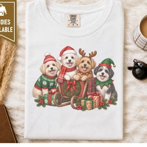 Maltipoo Christmas Shirt, Maltipoo Dog Gift, Festive Santa Puppy Tee, Christmas Dog Lover Shirt, Holiday Dog Sweatshirt image 8