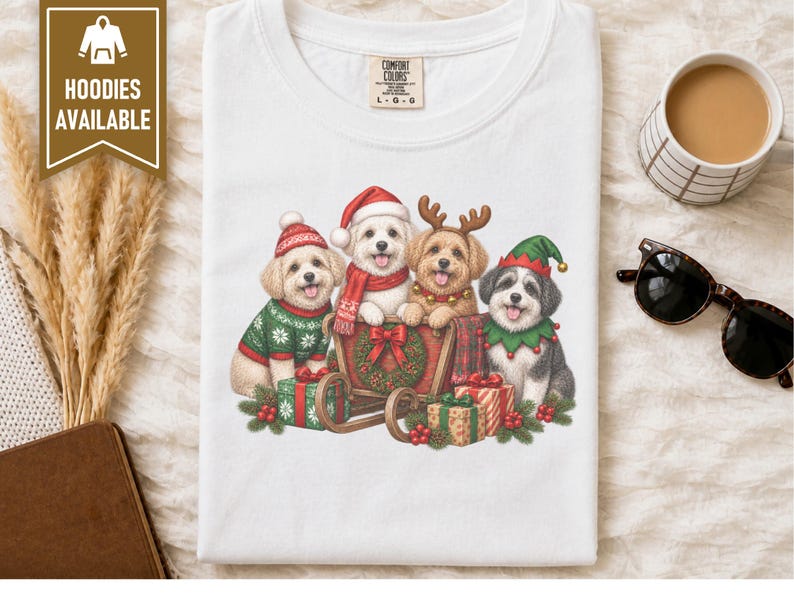 Maltipoo Christmas Shirt, Maltipoo Dog Gift, Festive Santa Puppy Tee, Christmas Dog Lover Shirt, Holiday Dog Sweatshirt image 8
