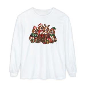 Christmas Dog Shirt, Beagle Lover Gift, Festive Santa Puppy Graphic Top, Christmas Dog Lover Gift, Beagle Christmas Shirt image 14