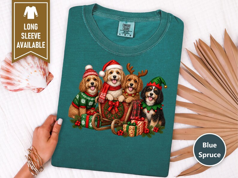 Cavapoo Christmas Shirt, Cavapoo Mom Gift, Holiday Dog Shirt, Christmas Puppy Sweatshirt, Festive Dog Lover Tee image 9
