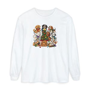 Christmas Dog Shirt, Holiday Puppies Gift, Festive Dogs Tee, Cute Puppy Christmas Sweater, Dog Lover Gift Idea image 14