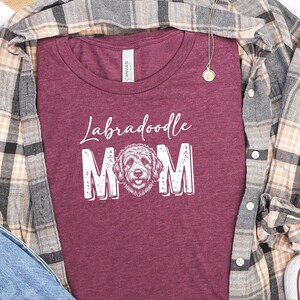 Labradoodle Dog Gift, Labradoodle Mom Shirt for Women, Fur Mama Tee, Doodle Lover Pet Owner Present, Dog Mom Birthday Gift Idea, Dog Paw Tee image 2