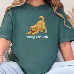 Comfort Colors Cute Dog Art Gift, Biiiiig Stretch Labrador Retriever Shirt, Yellow Lab Mom Tee, Funny Golden Lab Dad, Pet Owner Top image 8