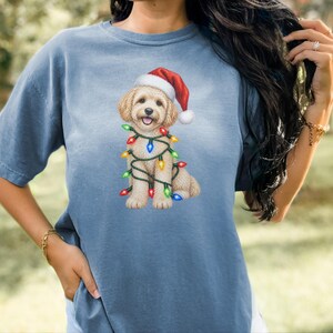 Maltipoo Christmas Shirt, Maltipoo Dog Mom Gift, Holiday Dog Lover Tee, Christmas Puppy Sweatshirt, Festive Pet Lover Apparel image 2