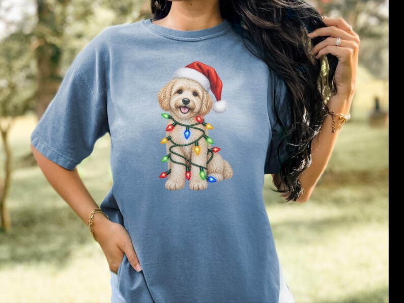 Maltipoo Christmas Shirt, Maltipoo Dog Mom Gift, Holiday Dog Lover Tee, Christmas Puppy Sweatshirt, Festive Pet Lover Apparel image 2